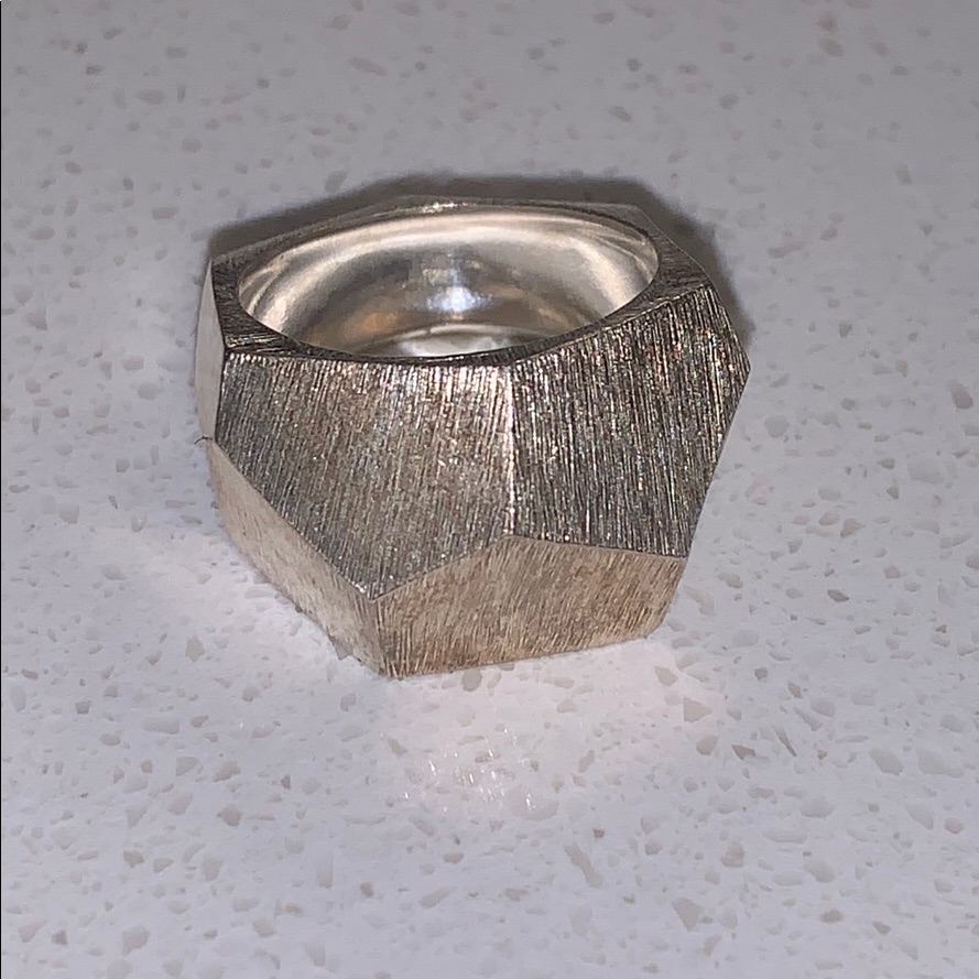 Brushed Silver Ring